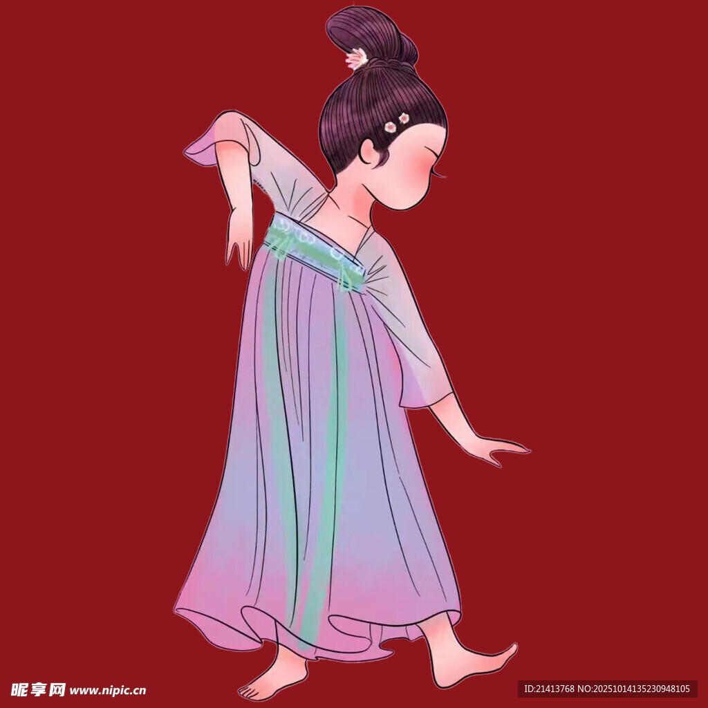 古典舞女优雅起舞