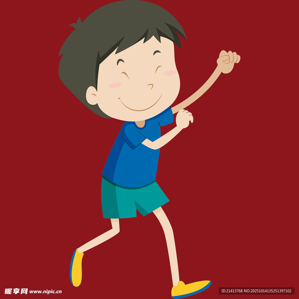 奔跑的小男孩