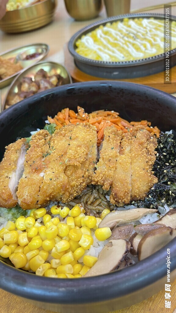 韩餐石锅拌美味日式炸鸡盖饭套