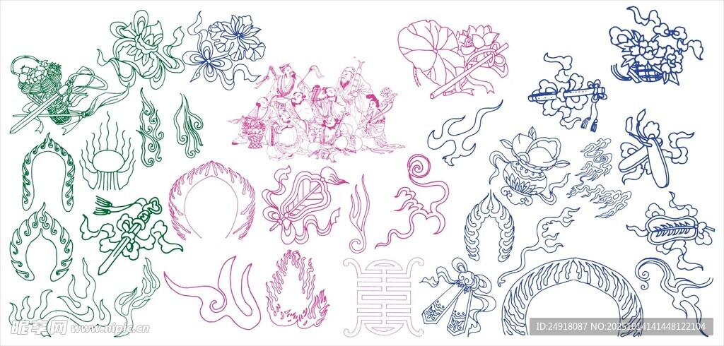 花纹 花边 传统图案 装饰雕花