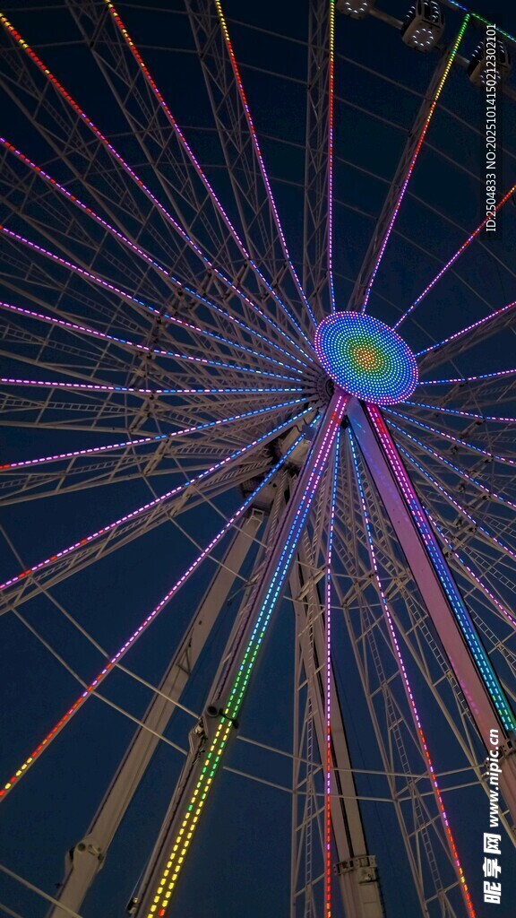 绚丽摩天轮夜景