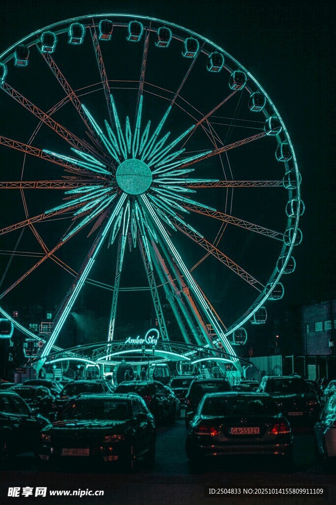 璀璨摩天轮夜景