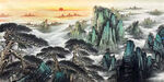 江山红日图