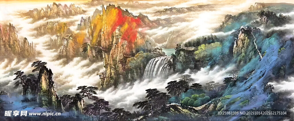 千里山河图
