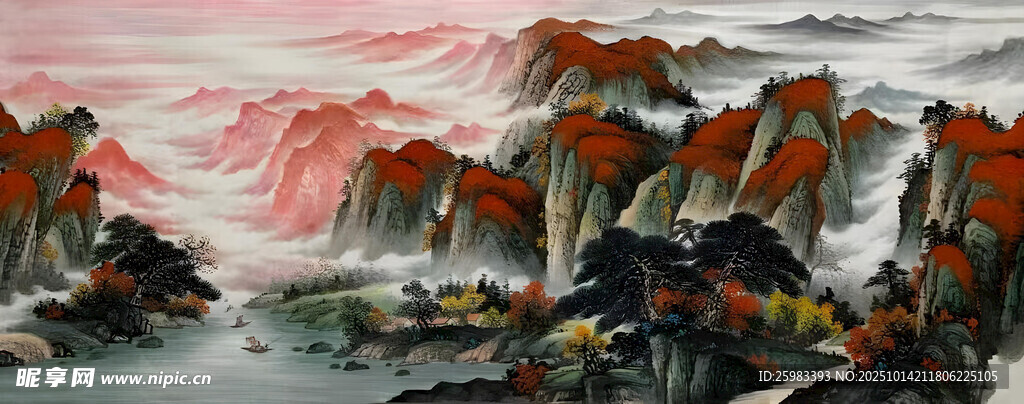 山河红日图