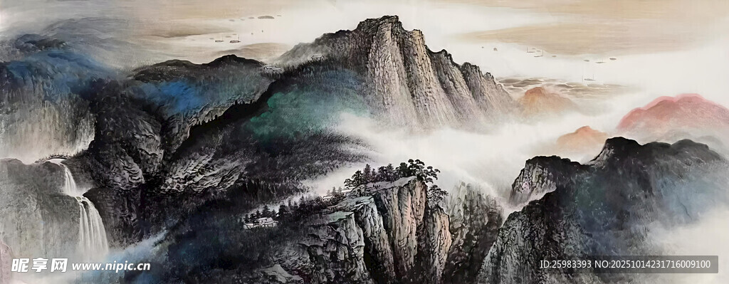 山水云雾图