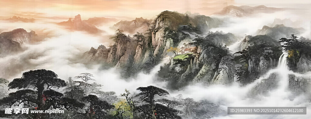 云海群山图