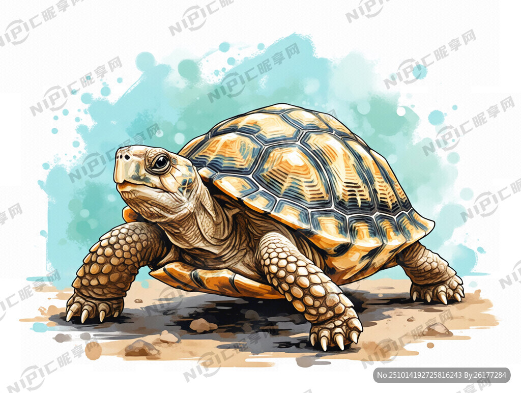 画面描述：乌龟 具有活力的霸气