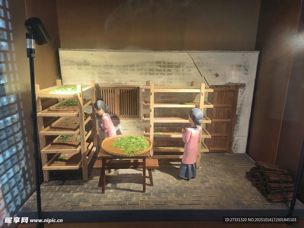 古代书房场景微缩模型