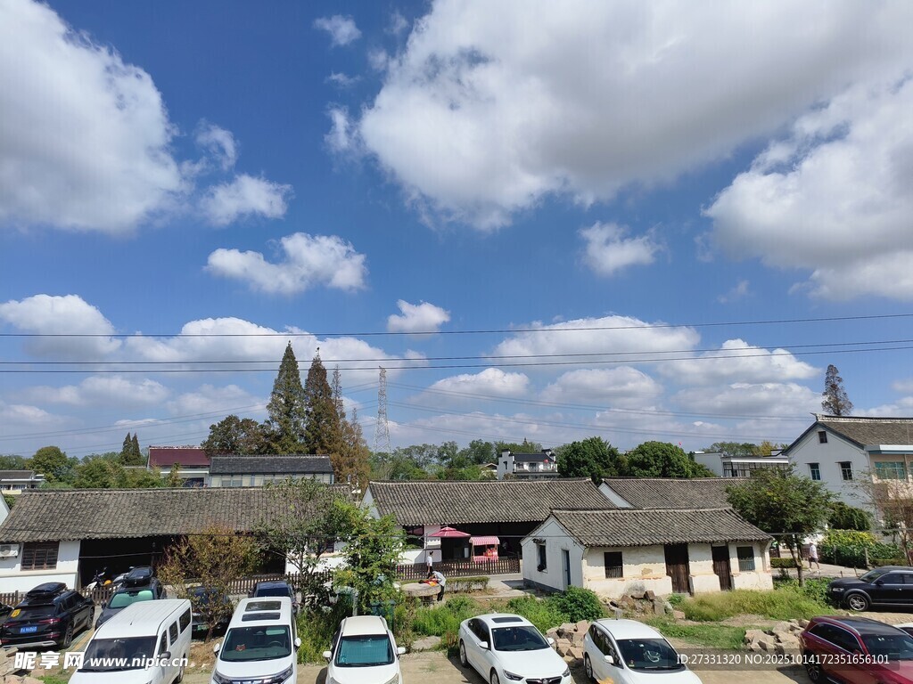小镇停车场景观