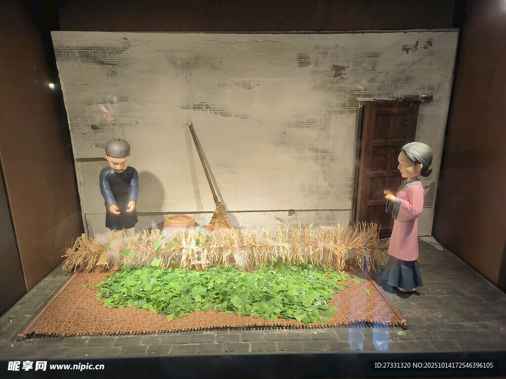 古代农耕场景微缩模型