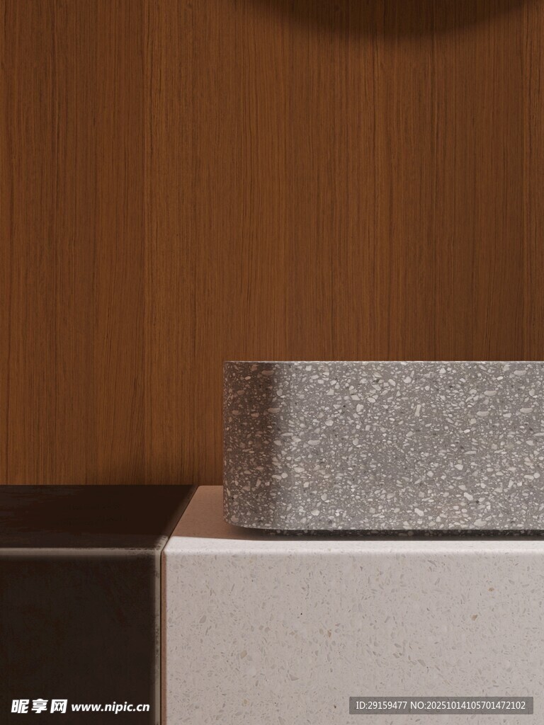 简约质感方形物件展示