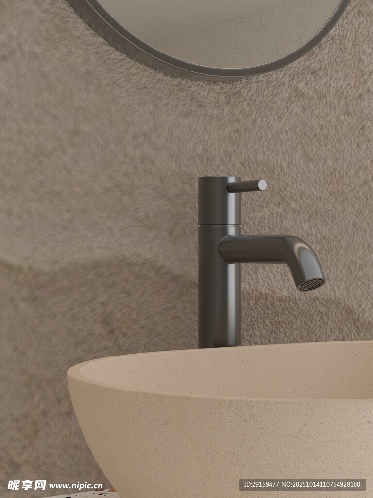 现代简约洗手盆水龙头设计