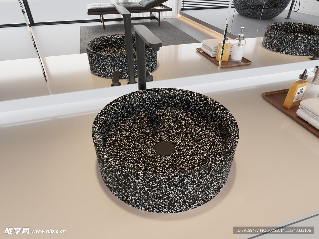 黑色颗粒状物品展示