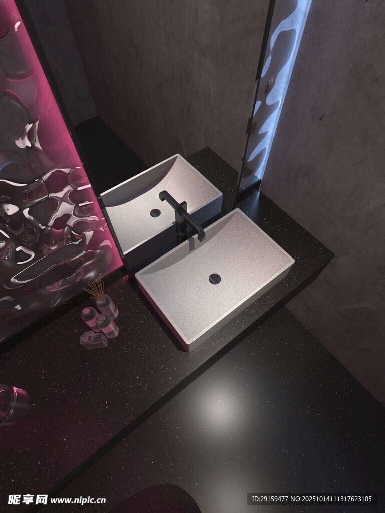 现代风格洗手台一角