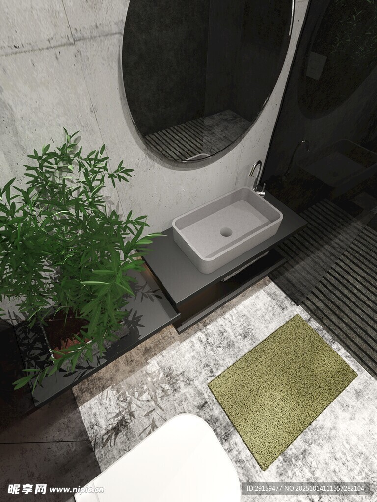 现代简约风浴室一角
