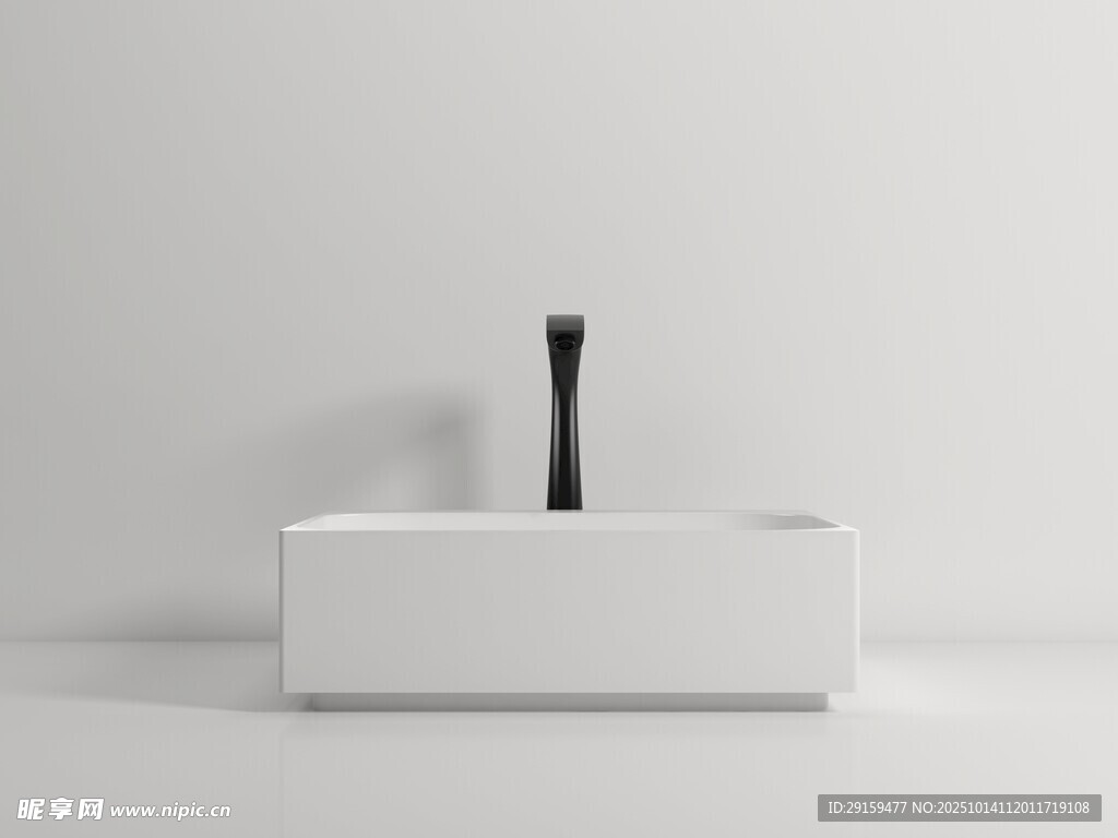 现代简约白色洗手台