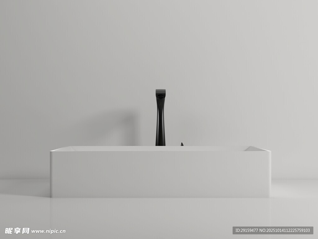 简约白色洗手台设计