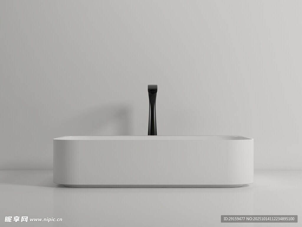 简约现代白色洗手盆