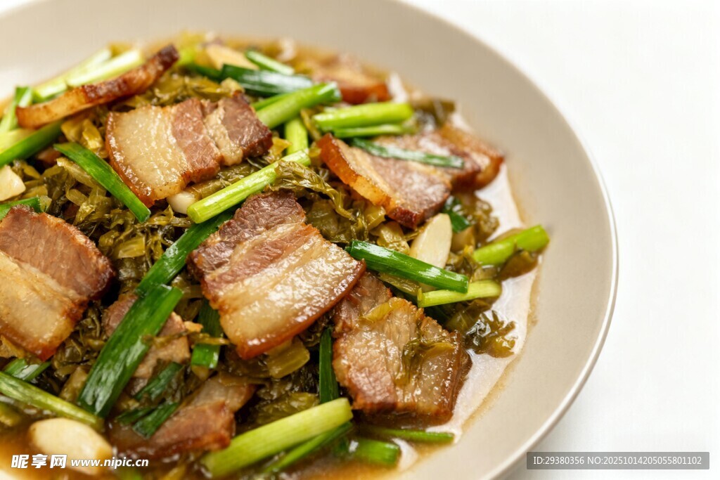 蒜苗炒五花肉