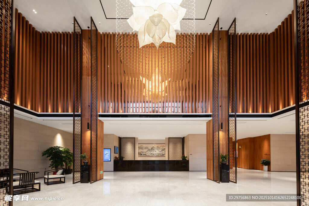 豪华大气的酒店大堂空间