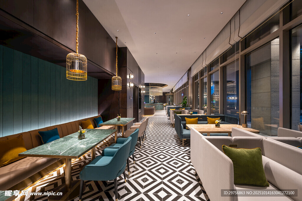 现代时尚餐厅室内设计场景