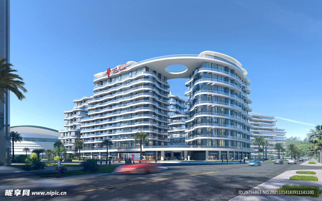 现代风格的医院建筑外观