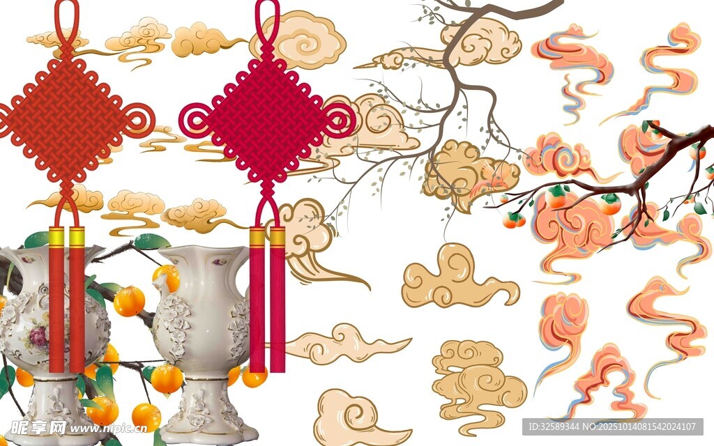 中式古风节日装饰元素