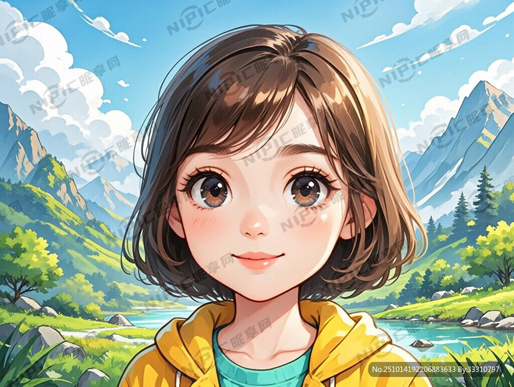 背景为风景山水    