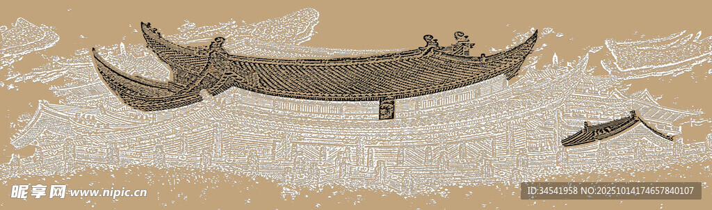 远古鳄鱼与小鱼画面