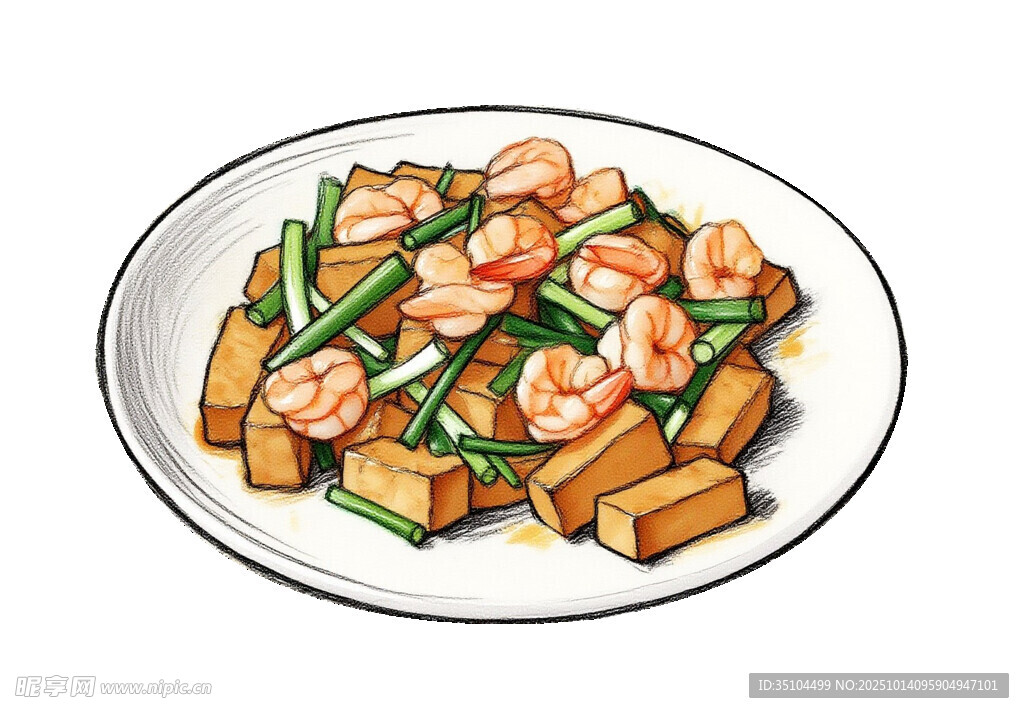 虾仁插画