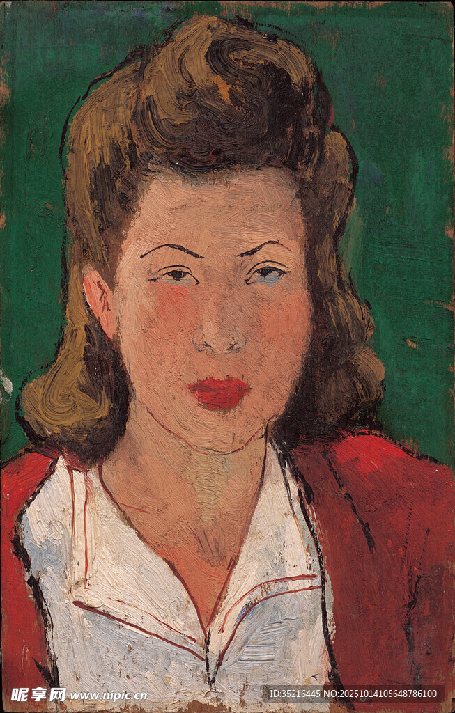 复古风格女性肖像画