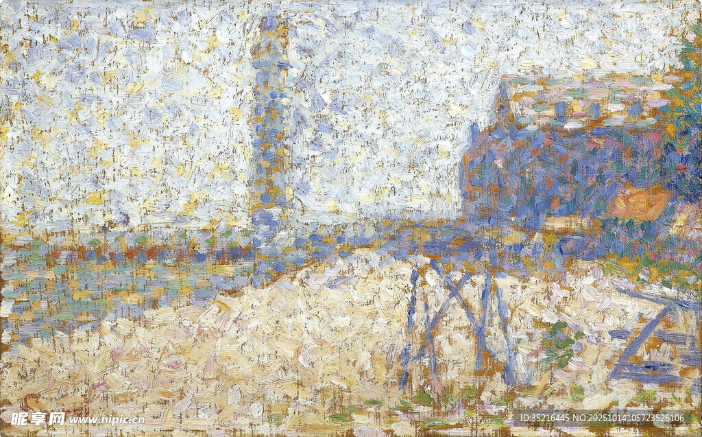 海边灯塔下的户外场景