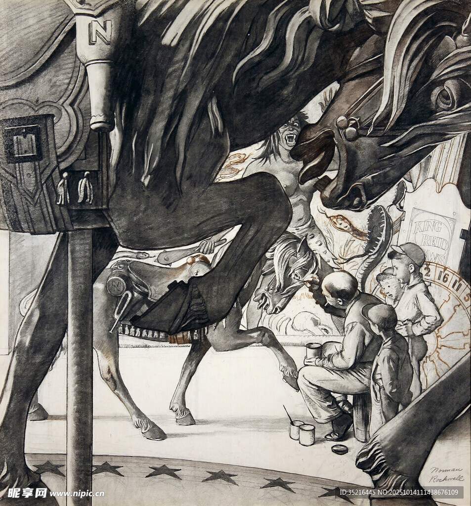 骑士与怪兽的激烈搏斗