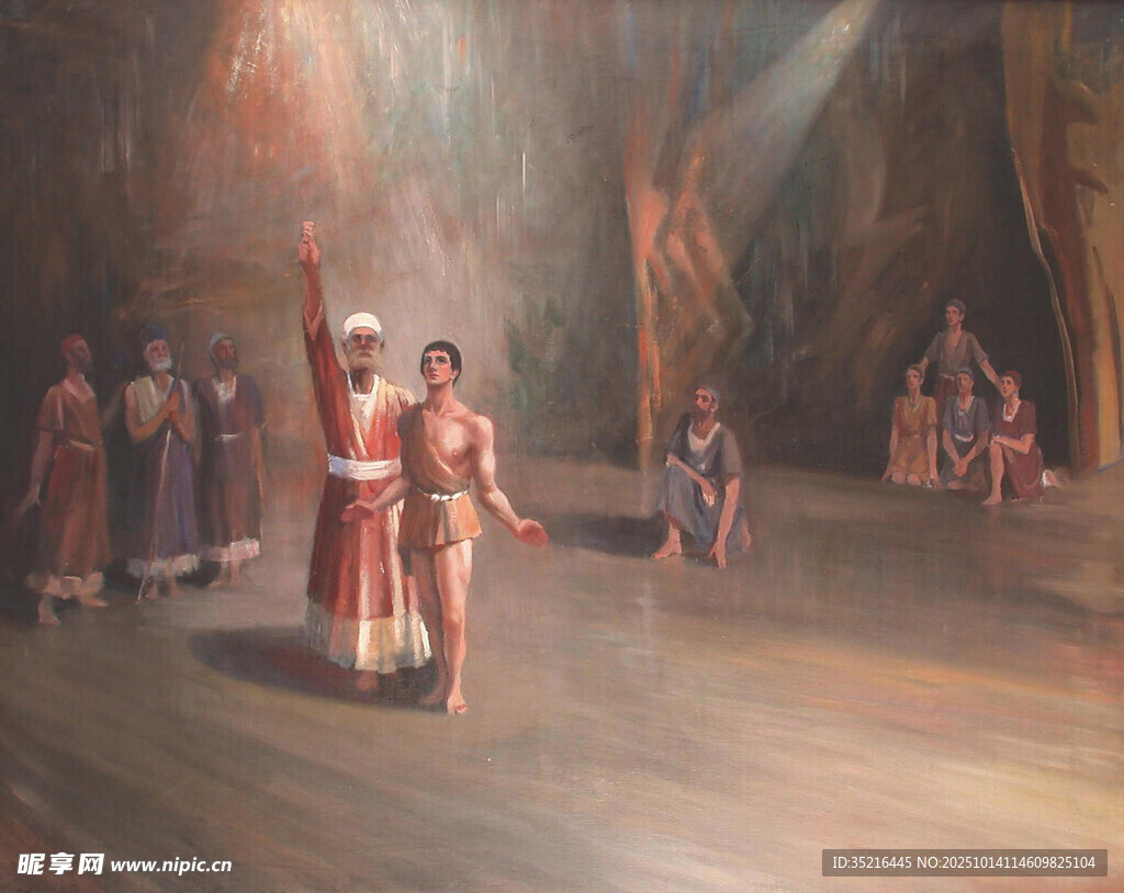 舞台上的古典舞蹈表演