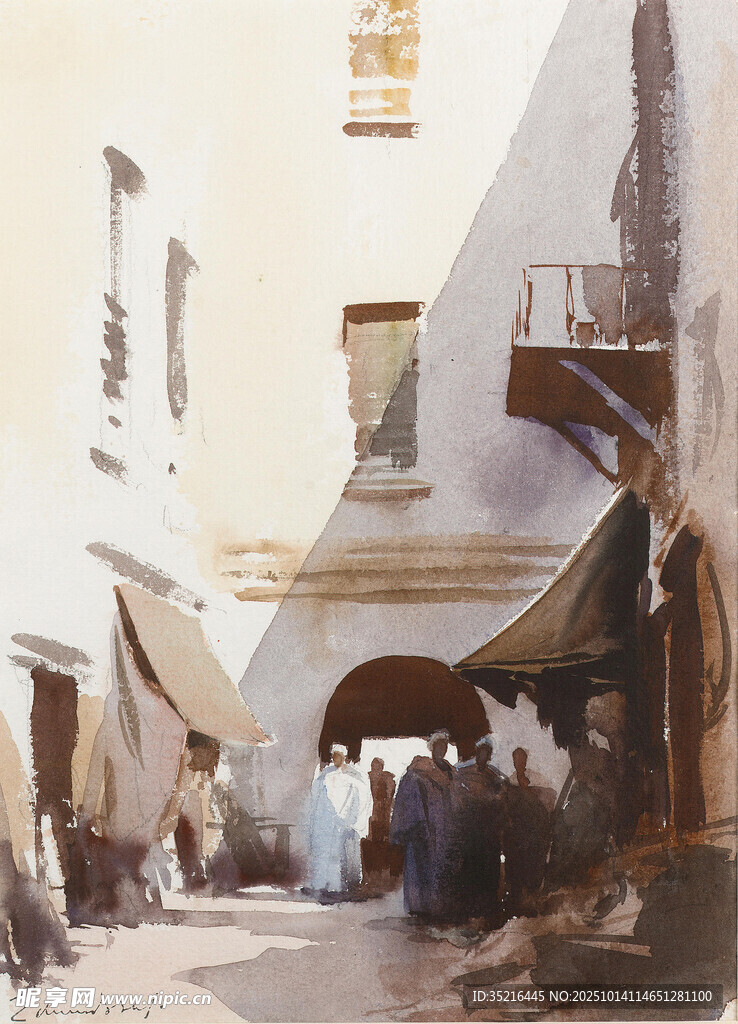 古老街巷中的生活场景