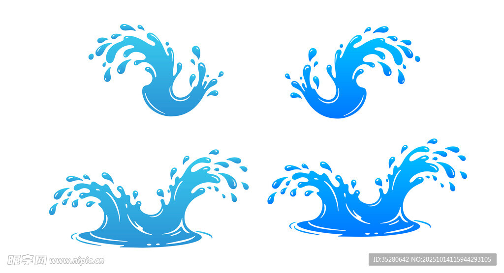 蓝色水花