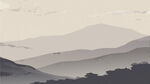 水墨山