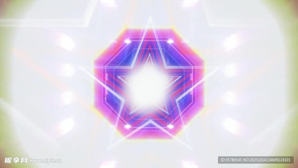 梦幻六边形发光星形图案