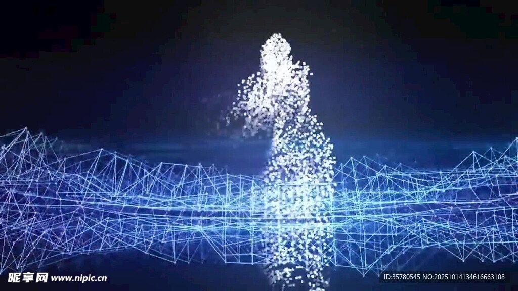 科技感光影人物艺术图像