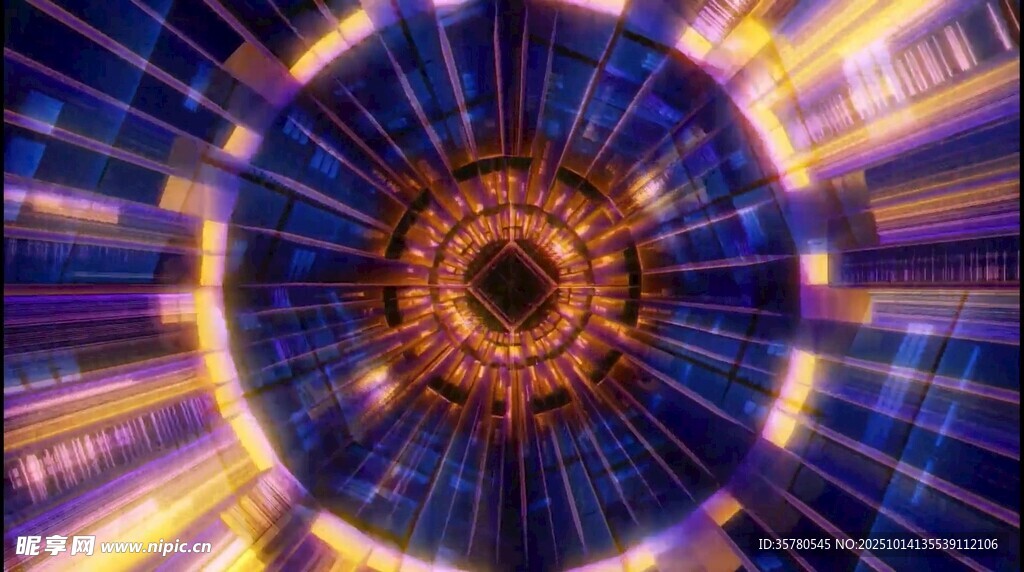 炫彩科幻风圆形光效图案