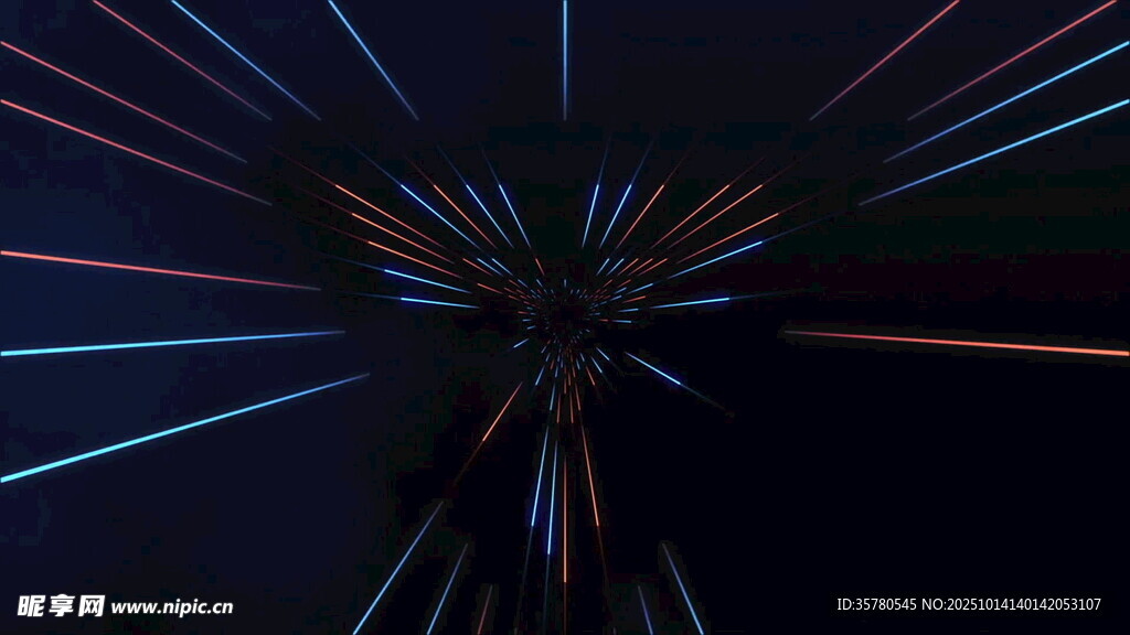炫彩激光特效夜景画面