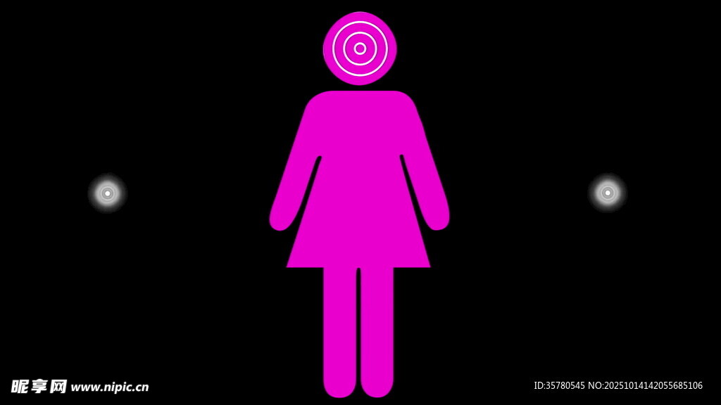 粉色女性标识图标