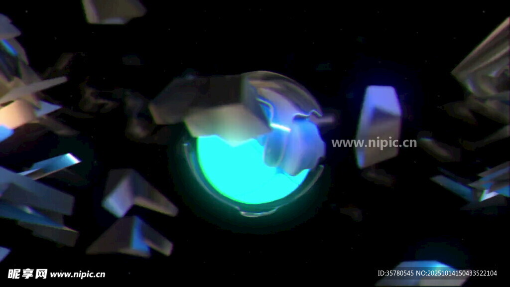 炫彩破碎玻璃特效画面