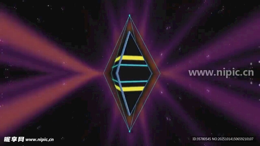 炫彩几何宇宙风格图案