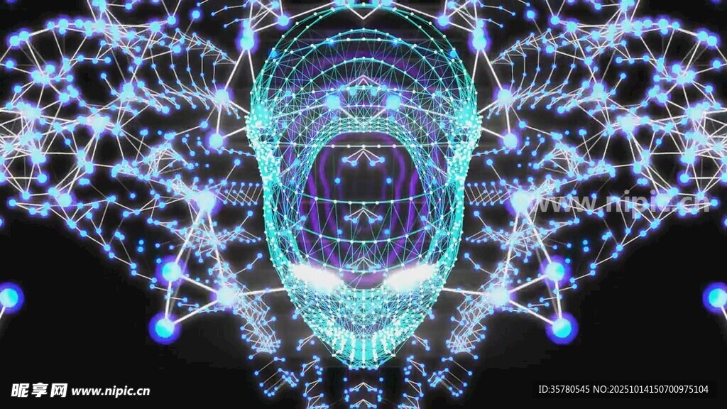梦幻炫彩抽象科技图案