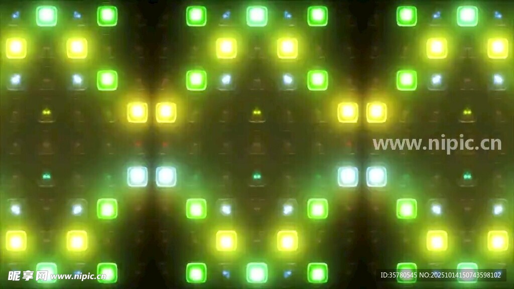 闪烁的多彩LED灯阵