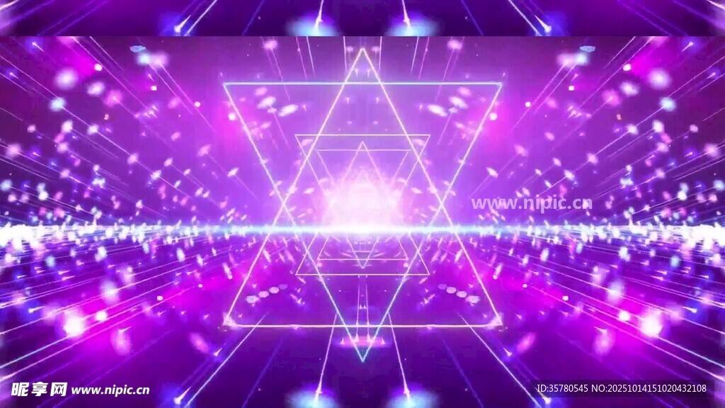 梦幻紫色星空几何光效背景