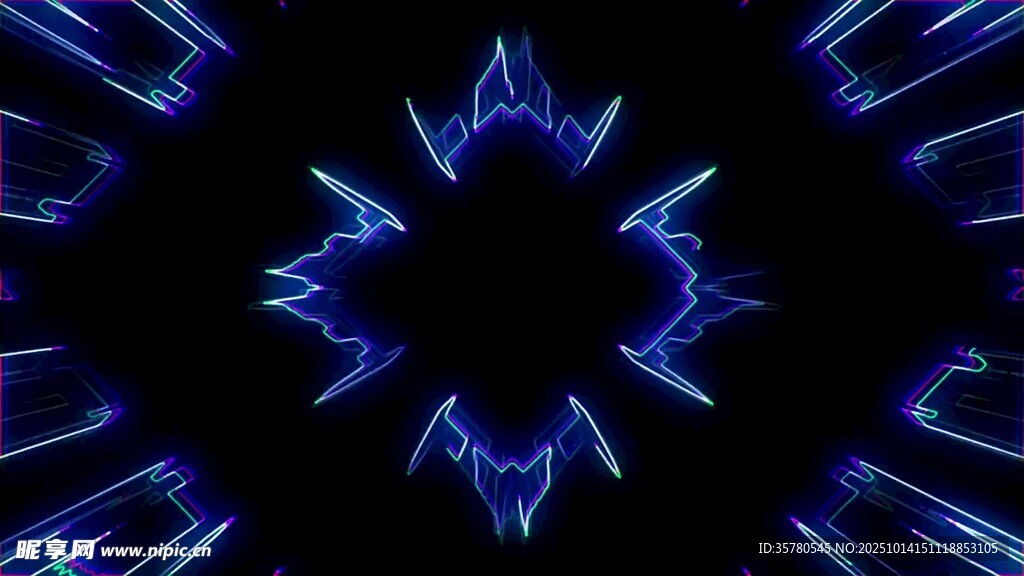蓝色炫光星形图案
