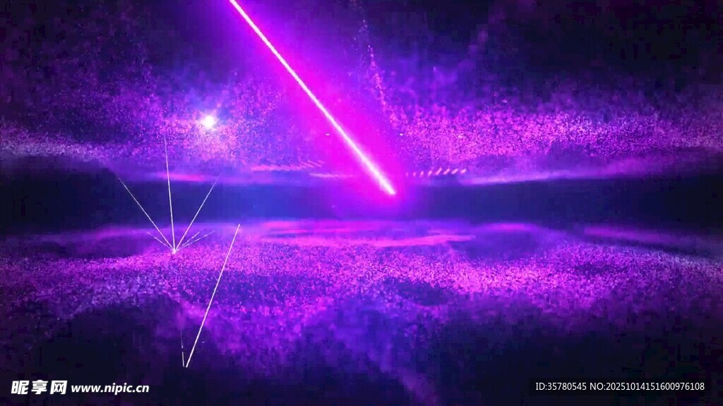 梦幻紫色激光科幻场景